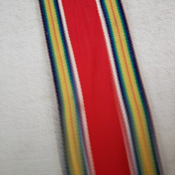 Rainbow Ribbon Belt D-Ring Adjustable Retro 70s Mork Mindy Unisex Size Medium - Picture 5 of 6